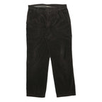 JOSEPH ABBOUND Mens Cotton Black Relaxed Straight Trousers W36 L32 Comfortable