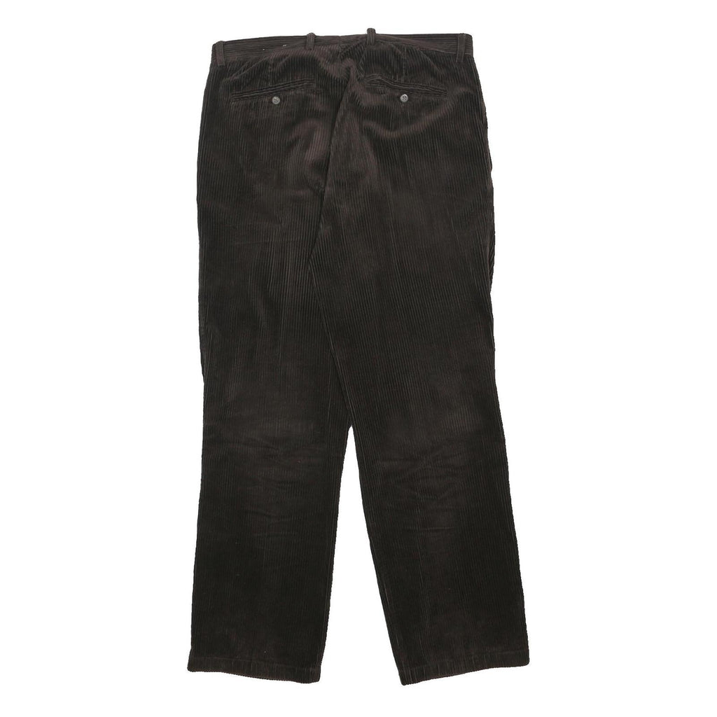 JOSEPH ABBOUND Mens Cotton Black Relaxed Straight Trousers W36 L32 Comfortable
