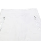 NIKE Womens White Polyester Blend Mini Skort Zip Pockets L Athletic Sports