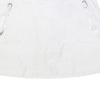 NIKE Womens White Polyester Blend Mini Skort Zip Pockets L Athletic Sports