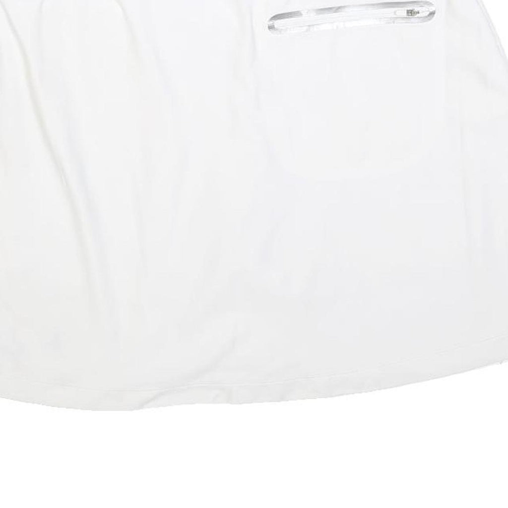NIKE Womens White Polyester Blend Mini Skort Zip Pockets L Athletic Sports
