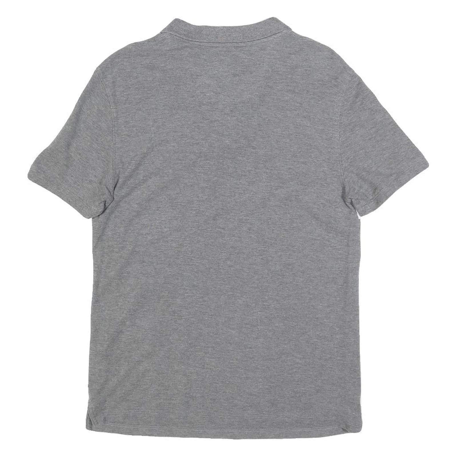 CALVIN KLEIN Mens Grey & Yellow Colourblock Short Sleeve Polo Shirt S