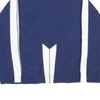 RUSSELL ATHLETIC Mens Blue & White Track Jacket L Nylon Zip Sportswear