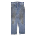 CARHARTT Mens Jeans Blue Regular Straight Denim Raw W31 L32 Casual Workwear