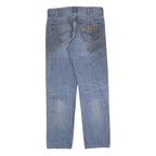 CARHARTT Mens Jeans Blue Regular Straight Denim Raw W31 L32 Casual Workwear