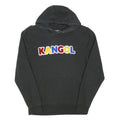 KANGOL Mens Black Hoodie M Cotton Blend Pullover Hooded Sweatshirt Colourful