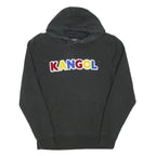 KANGOL Mens Black Hoodie M Cotton Blend Pullover Hooded Sweatshirt Colourful