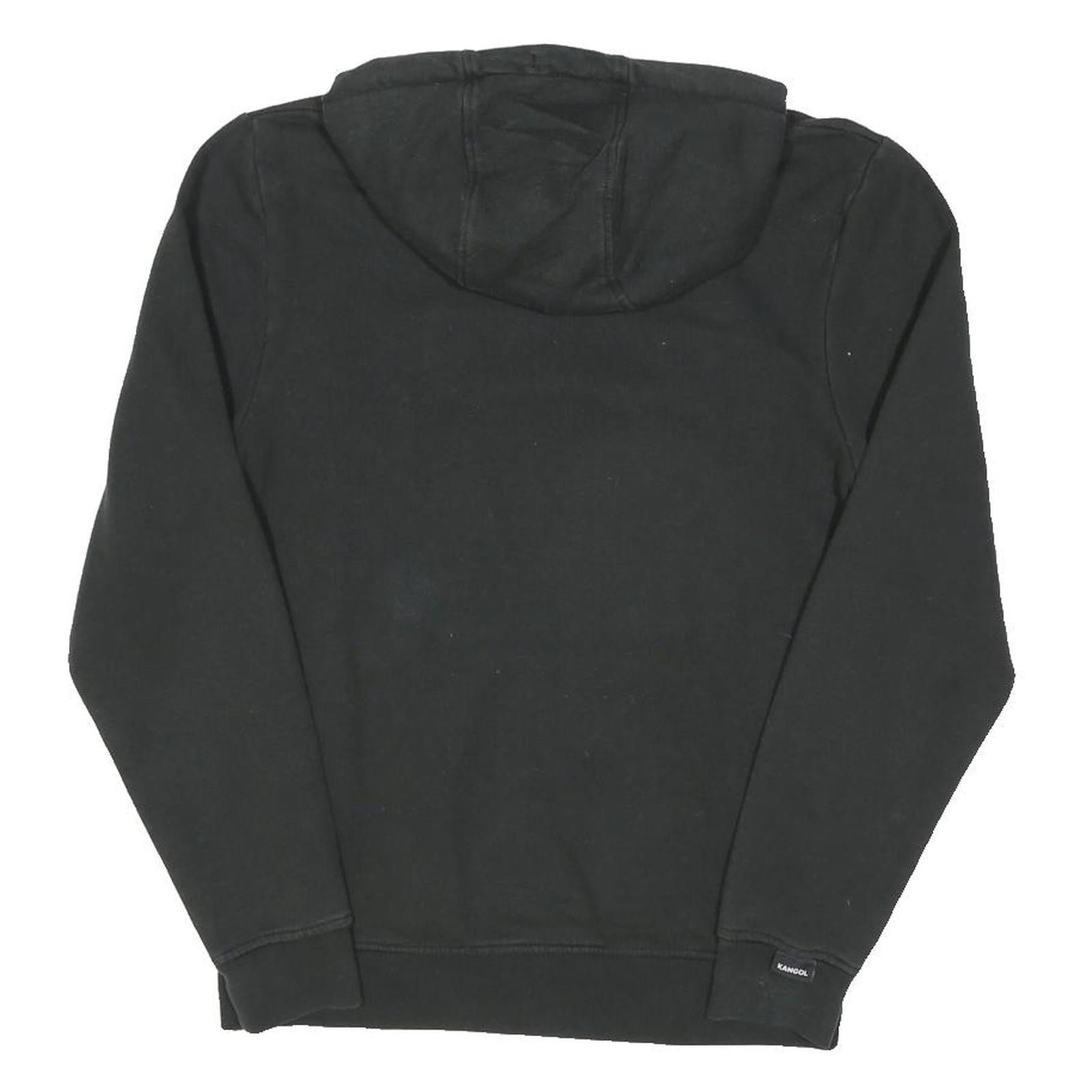 KANGOL Mens Black Hoodie M Cotton Blend Pullover Hooded Sweatshirt Colourful