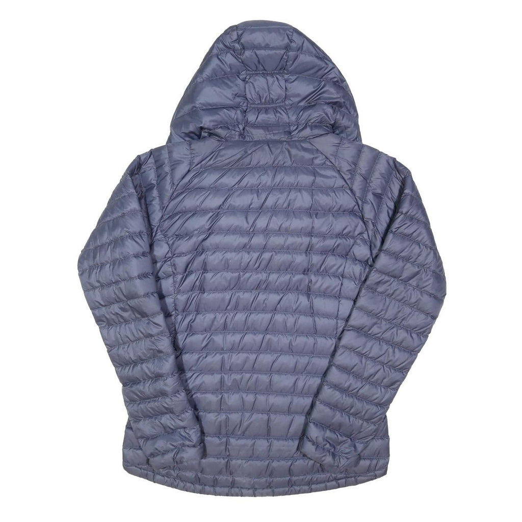 RAB Womens Navy & Pink Hooded Quilted Jacket UK 12 Polyester Blend Zip Outdoor