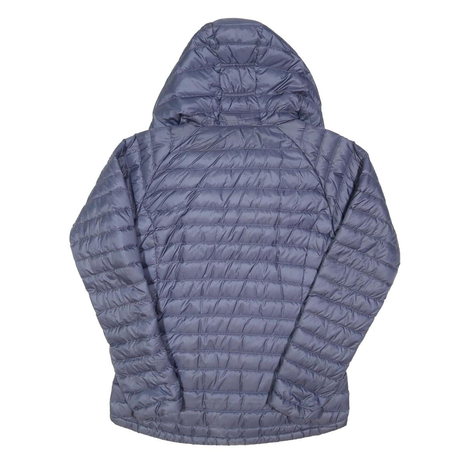 RAB Womens Navy & Pink Hooded Quilted Jacket UK 12 Polyester Blend Zip Outdoor