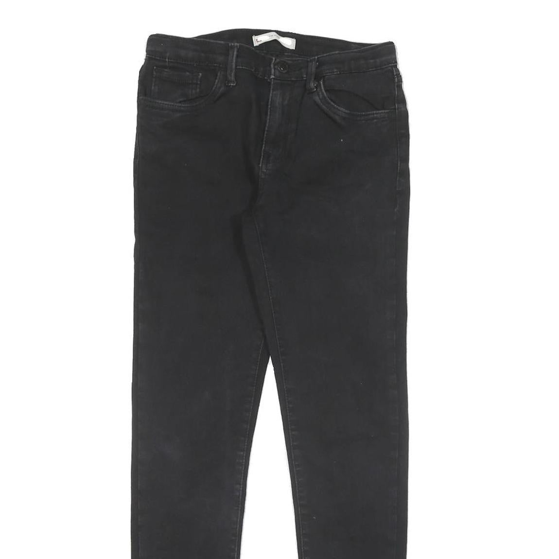LEVI'S Womens Slim Black Skinny Denim Medium W26 L28 Stretch Zip Jeans