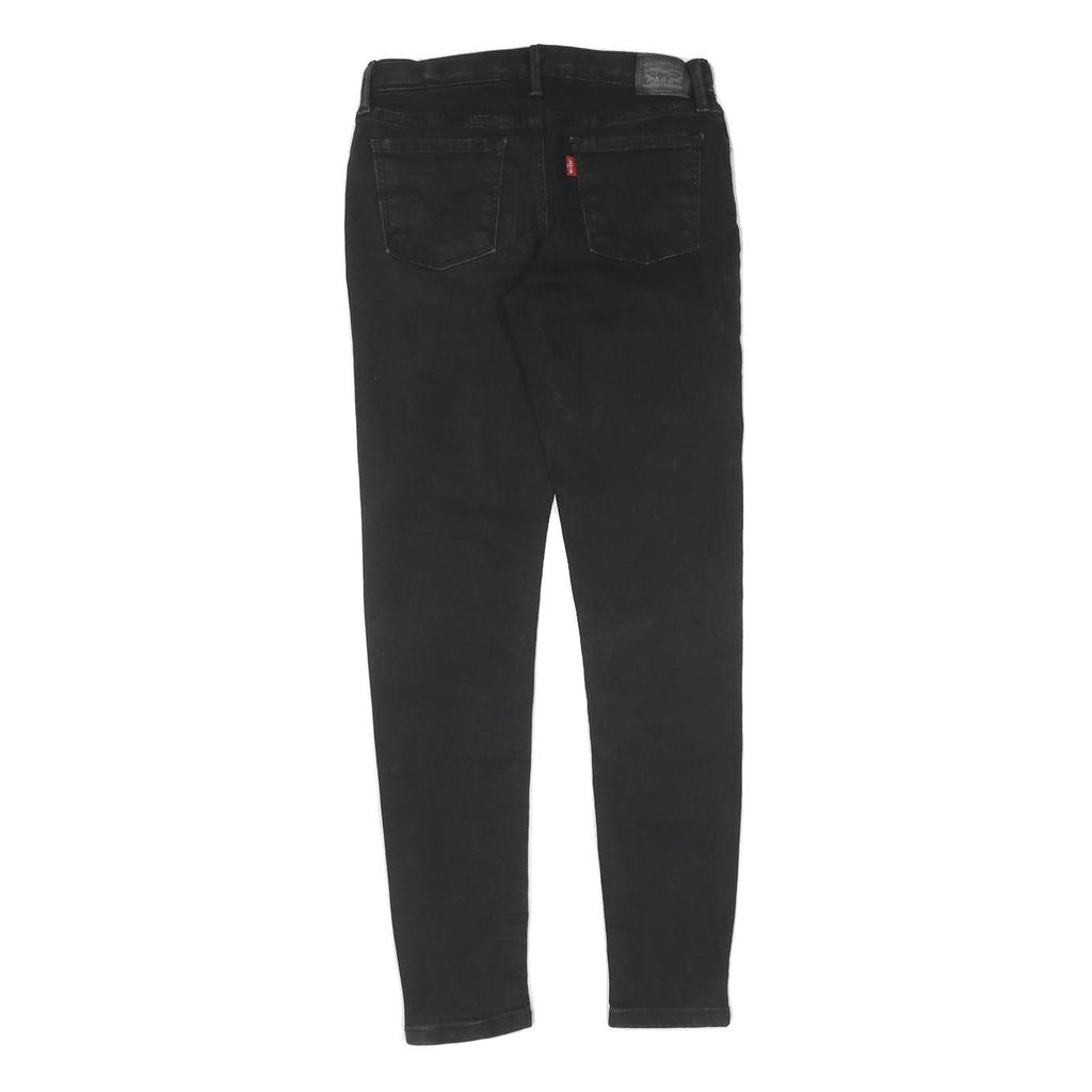 LEVI'S Womens Slim Black Skinny Denim Medium W26 L28 Stretch Zip Jeans