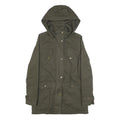 DIESEL Womens Green Cotton Outdoor Jacket XS Hooded Zip Pockets Casual