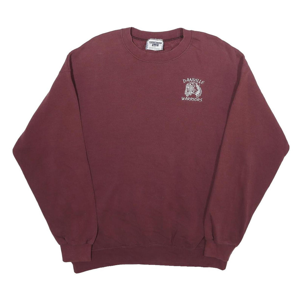 LEE Mens Maroon Danville Warriors Crew Neck L Cotton Blend Sweatshirt
