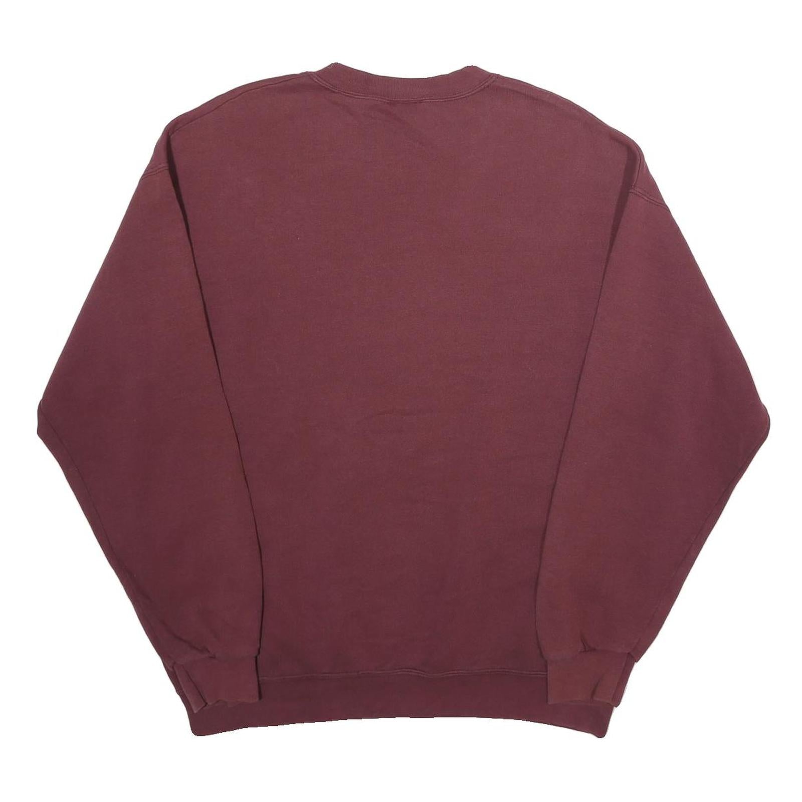 LEE Mens Maroon Danville Warriors Crew Neck L Cotton Blend Sweatshirt