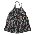 SUPERDRY Womens Black Paisley Print Halter Neck Sleeveless Top UK 10 Summer