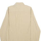 TOMMY HILFIGER Mens Beige Button Down Shirt S Classic Cotton Plain Long Sleeve