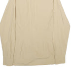 TOMMY HILFIGER Mens Beige Button Down Shirt S Classic Cotton Plain Long Sleeve