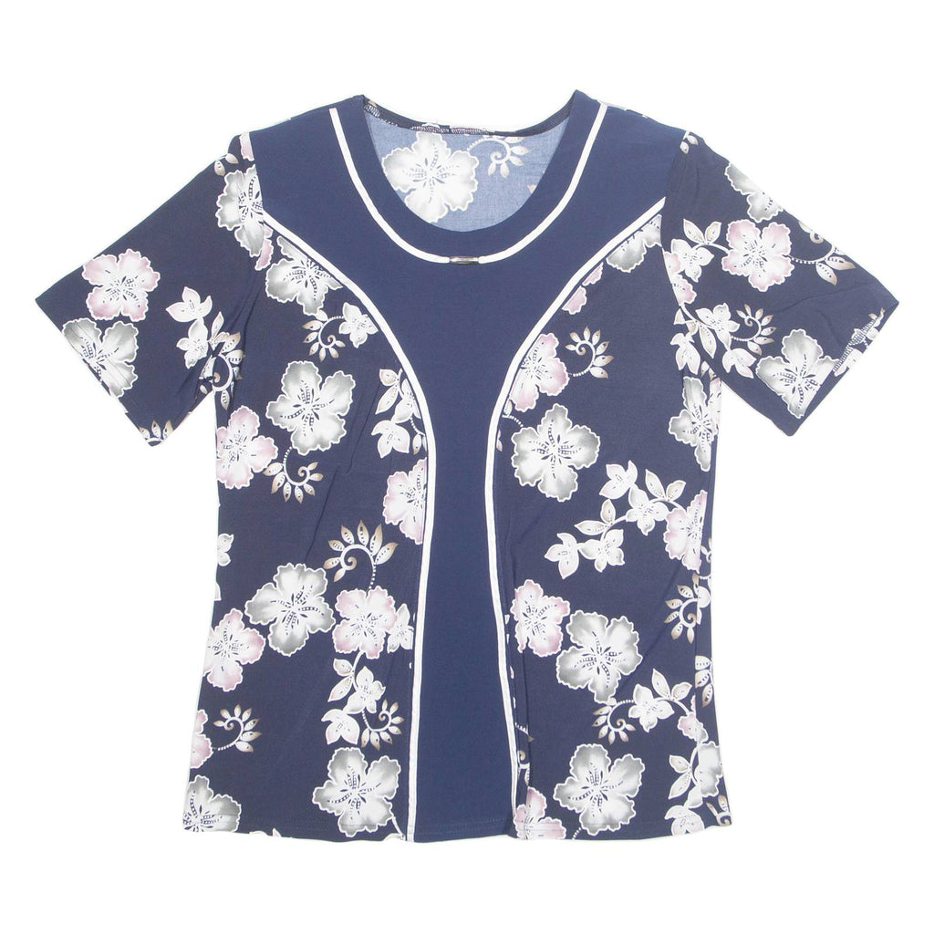 Womens Printed Blouse Blue Floral M