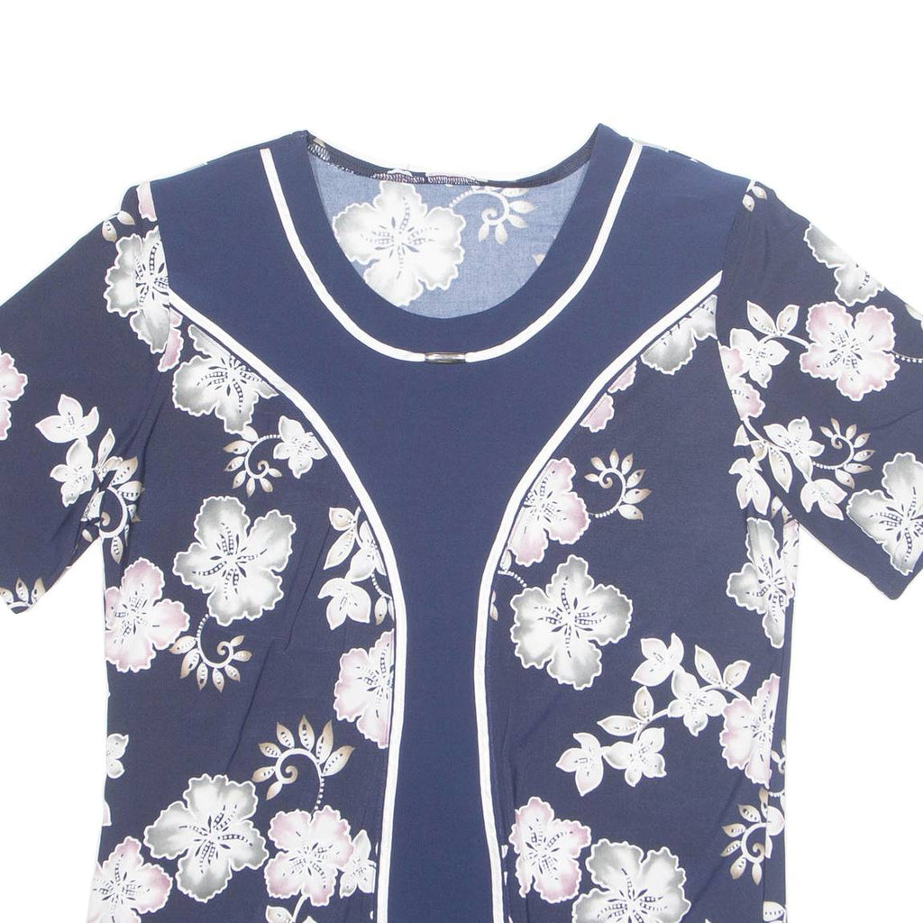 Womens Printed Blouse Blue Floral M