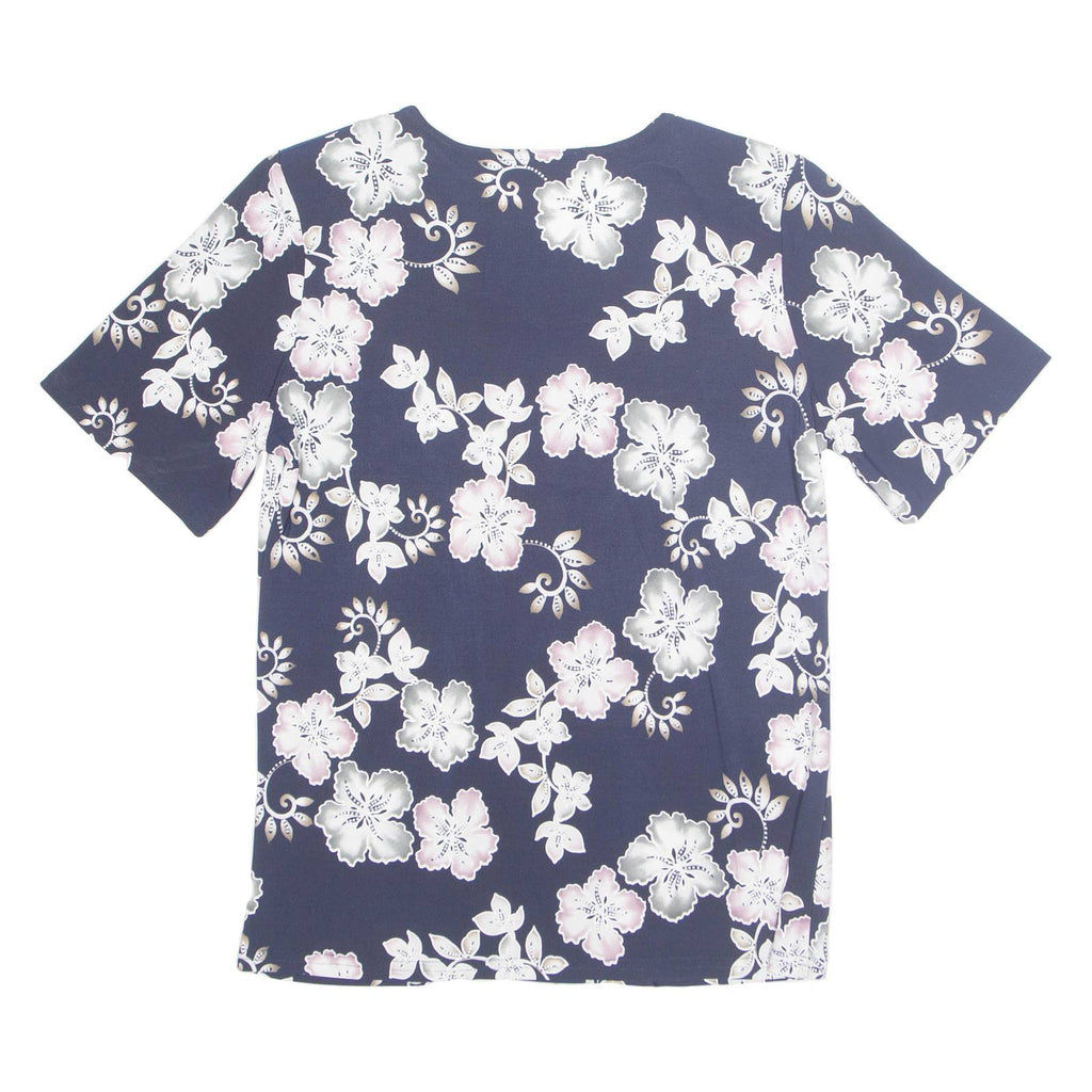 Womens Printed Blouse Blue Floral M