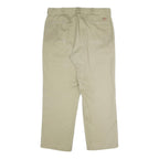 DICKIES Mens Classic Beige Workwear Zip Closure Trousers W38 L30 Durable Fit