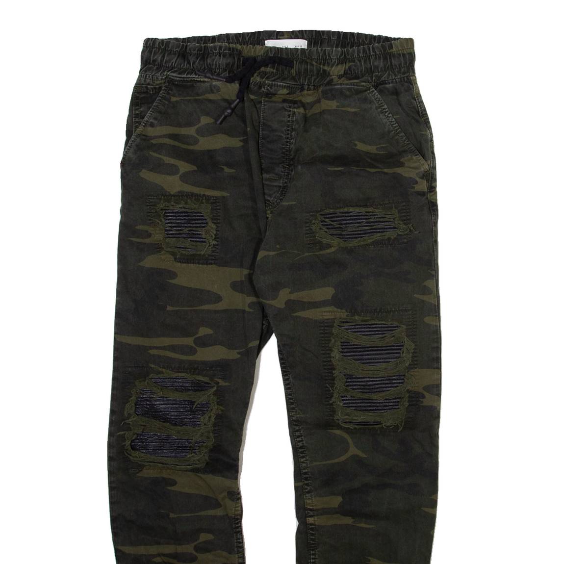 ZARA MAN Camo Mens Trousers Grey Regular Tapered W28 L26