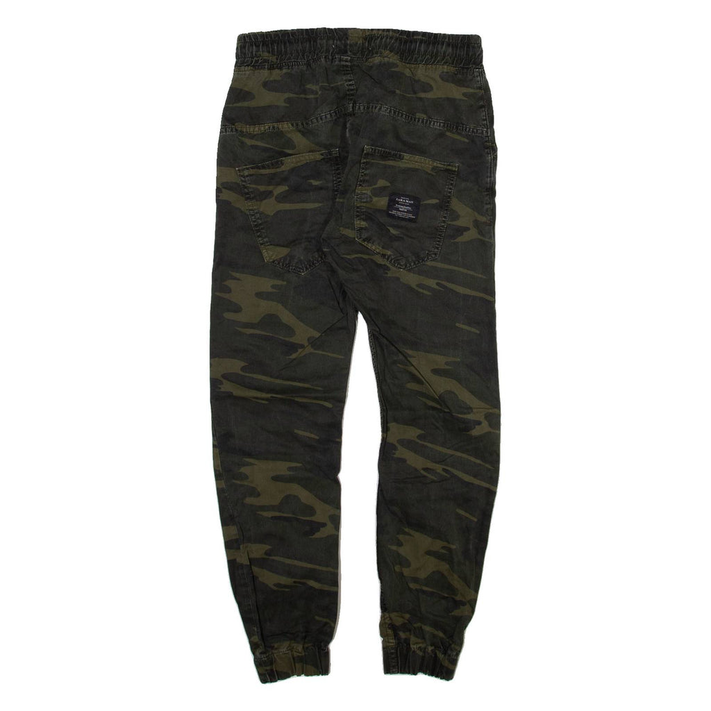 ZARA MAN Camo Mens Trousers Grey Regular Tapered W28 L26