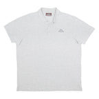 KAPPA Mens Grey Short Sleeve Plain 2XL Cotton Blend Polo Shirt Casual