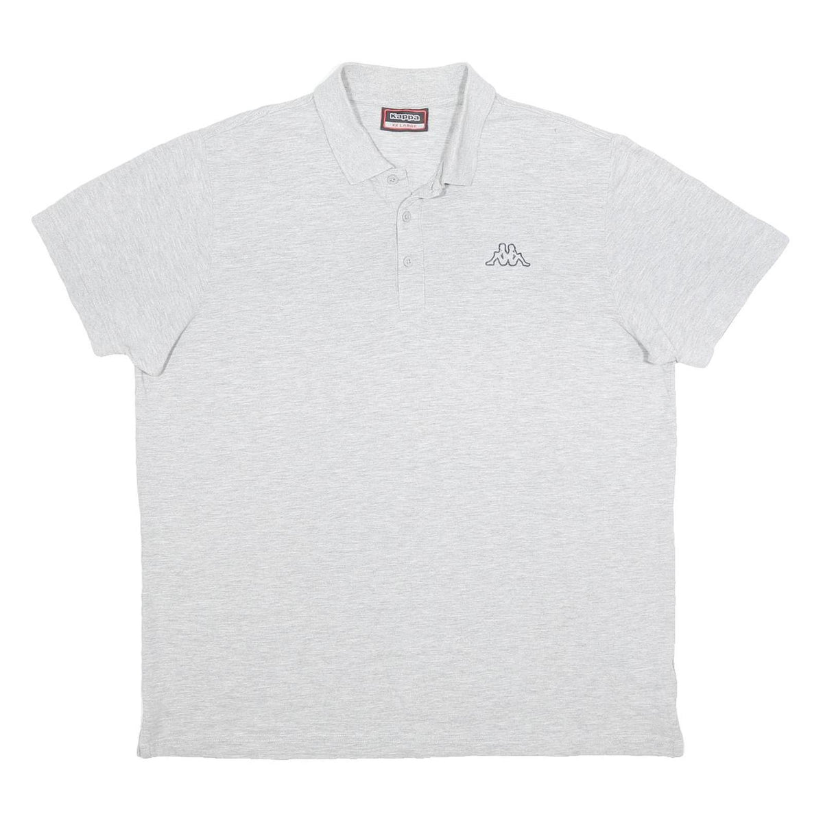 KAPPA Mens Grey Short Sleeve Plain 2XL Cotton Blend Polo Shirt Casual
