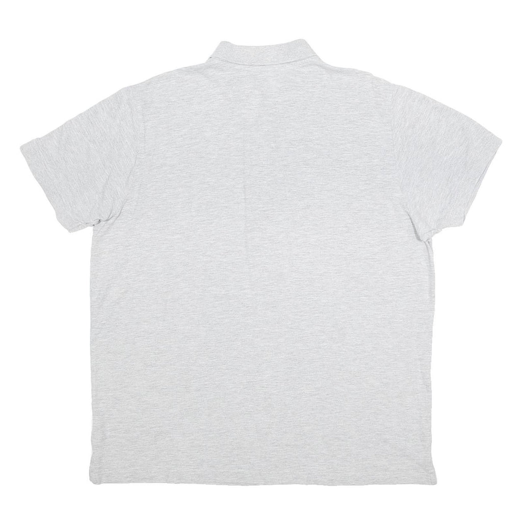 KAPPA Mens Grey Short Sleeve Plain 2XL Cotton Blend Polo Shirt Casual