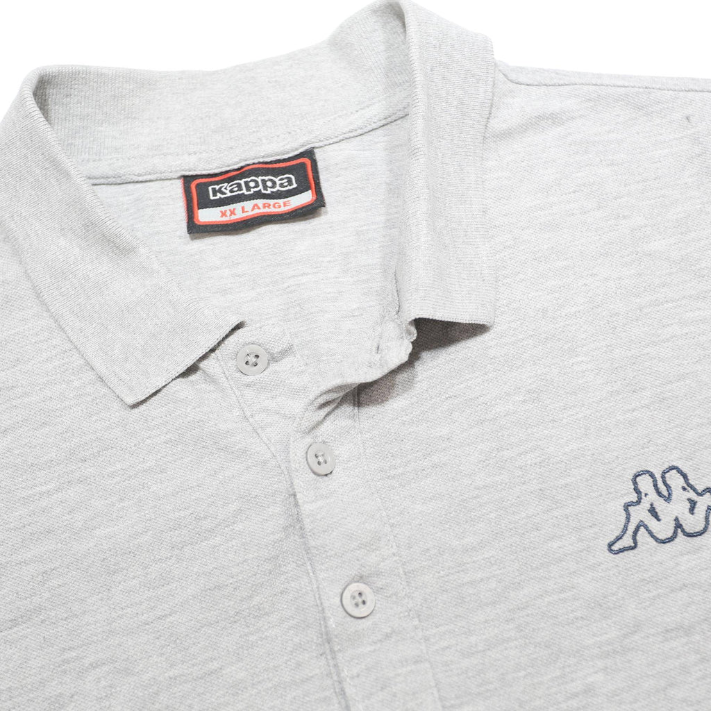 KAPPA Mens Grey Short Sleeve Plain 2XL Cotton Blend Polo Shirt Casual