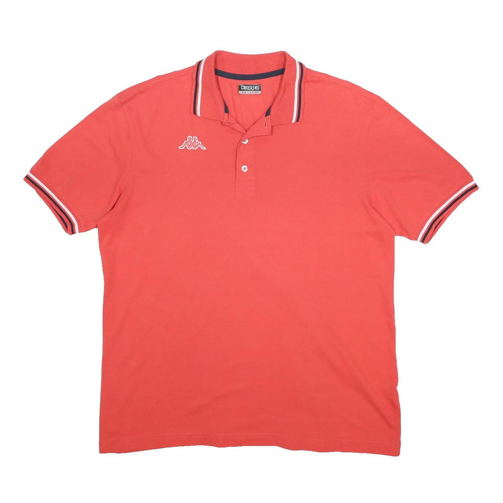 KAPPA Mens Red Short Sleeve Classic Polo Shirt 2XL Cotton Blend Casual