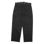 DICKIES Mens Cotton Blend Black Regular Straight Trousers W30 L26 Workwear Zip