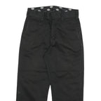 DICKIES Mens Cotton Blend Black Regular Straight Trousers W30 L26 Workwear Zip