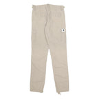 CARHARTT Womens Beige Slim Cargo Trousers W25 L32 Cotton Zip Pocket Utility