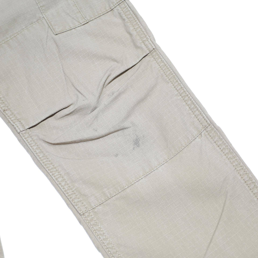 CARHARTT Womens Beige Slim Cargo Trousers W25 L32 Cotton Zip Pocket Utility