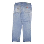 DICKIES Mens Regular Fit Carpenter Light Blue Denim Jeans W36 L32 Workwear