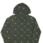 NIKE Girls Green & Blue Hoodie L Cotton Blend Printed Pullover Hooded Sweatshirt