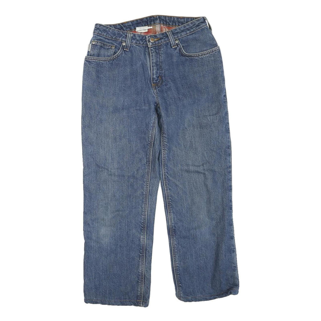 CARHARTT Womens Blue Regular Straight Denim Medium W28 L25 Zip Cotton Blend