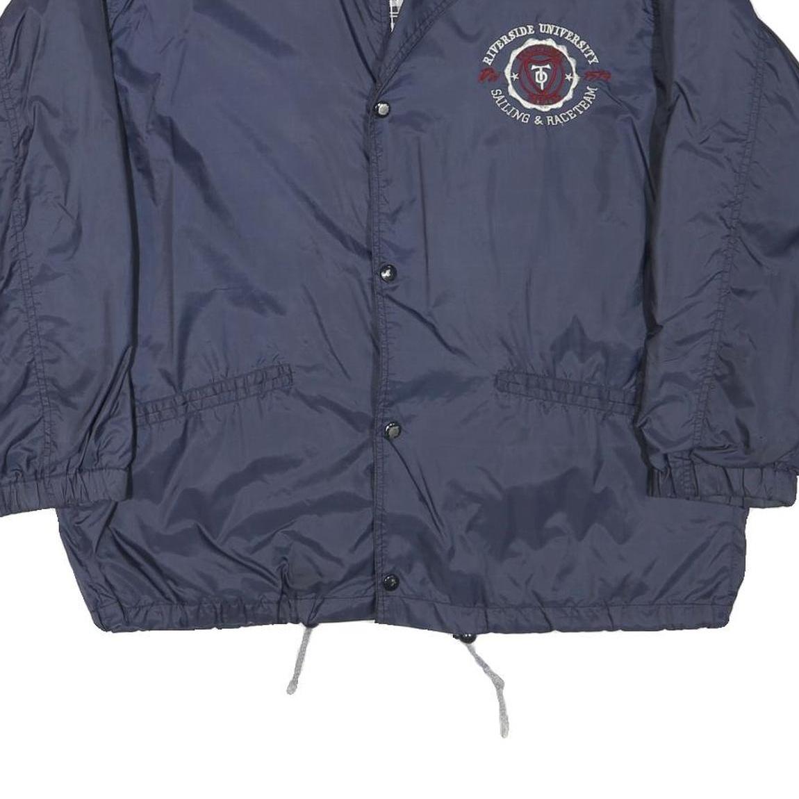 ROCKY Mens Navy Blue Sailing & Raceteam Button Jacket XS Polyester Blend