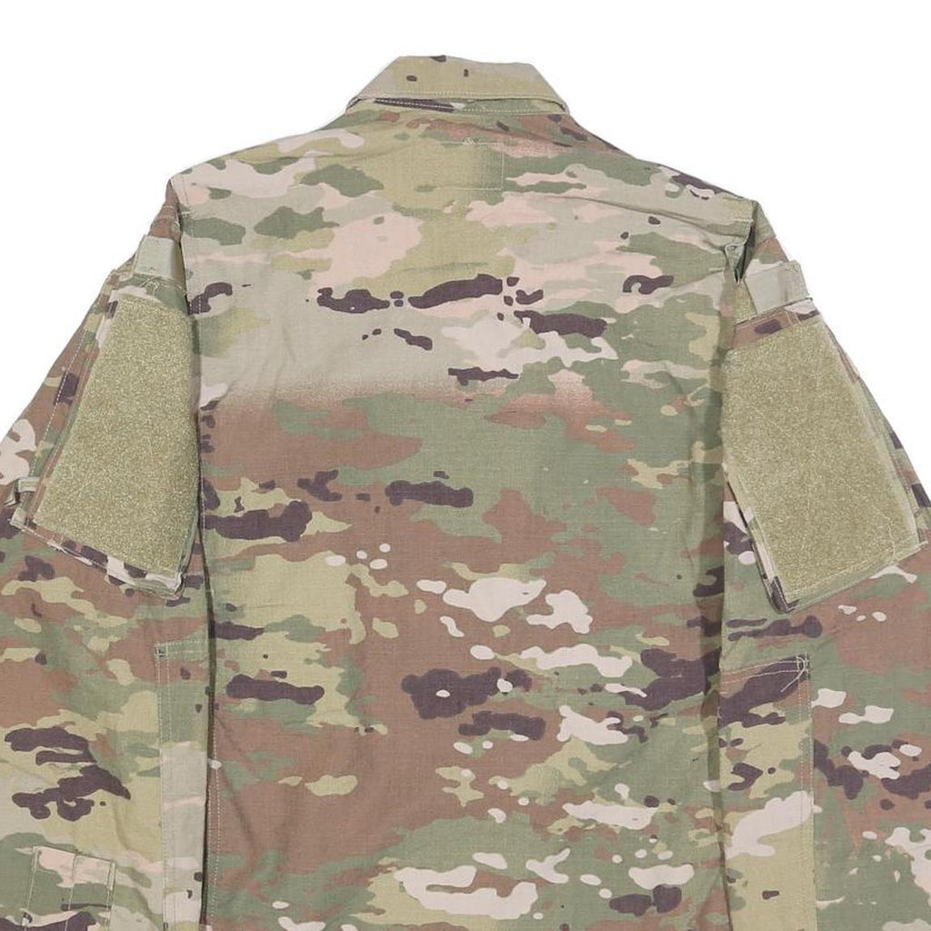 Insect Shield Mens Green & Brown Camouflage Military Jacket S Cotton Blend