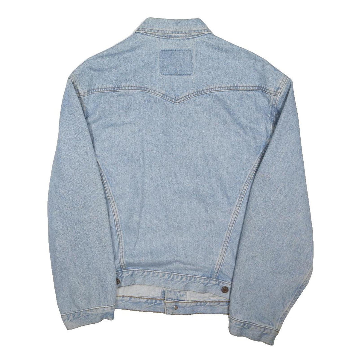 LEVI'S Mens Blue Denim Jacket S Cotton Blend Button Closure Classic Jean Jacket