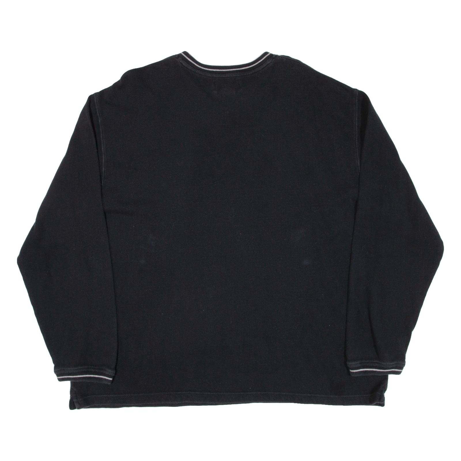 CHAPS RALPH LAUREN Mens Sweatshirt Black V-Neck 2XL