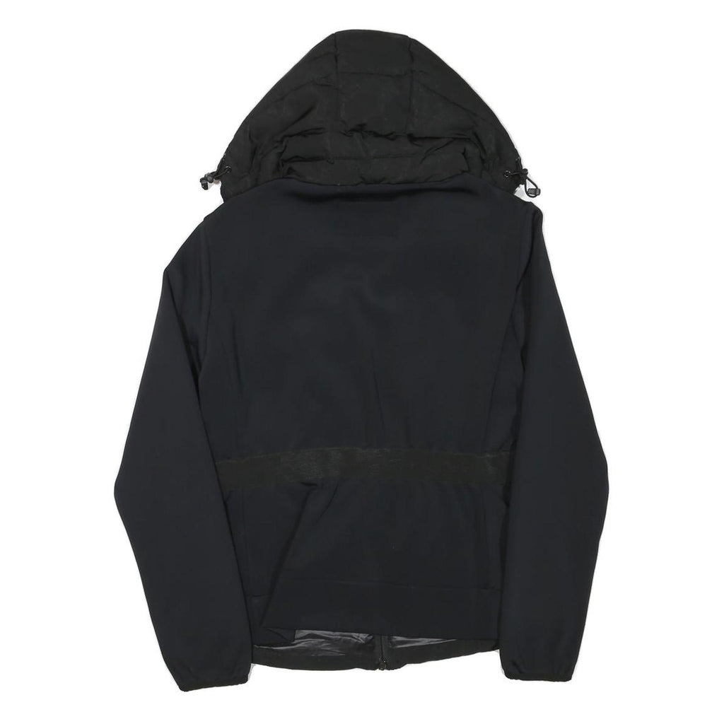 MALVIN Womens Black Outdoor Jacket S Polyester Blend Woven Plain Zip Hooded