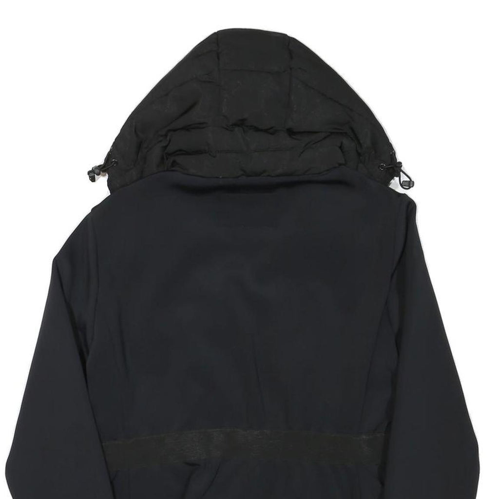 MALVIN Womens Black Outdoor Jacket S Polyester Blend Woven Plain Zip Hooded