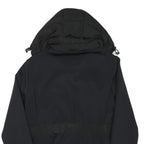 MALVIN Womens Black Outdoor Jacket S Polyester Blend Woven Plain Zip Hooded