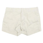 Womens Cream Cotton Blend Casual Shorts M W30 Summer Wear Comfortable Fit