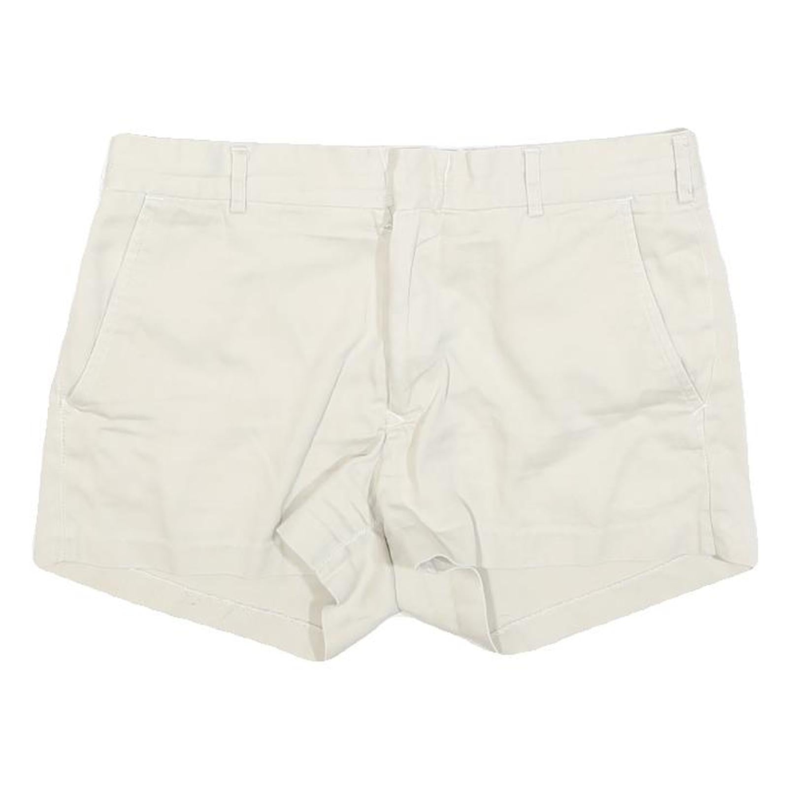 Womens Cream Cotton Blend Casual Shorts M W30 Summer Wear Comfortable Fit