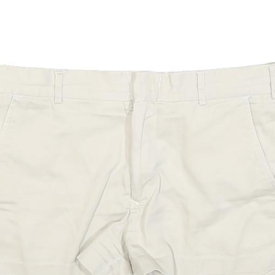 Womens Cream Cotton Blend Casual Shorts M W30 Summer Wear Comfortable Fit